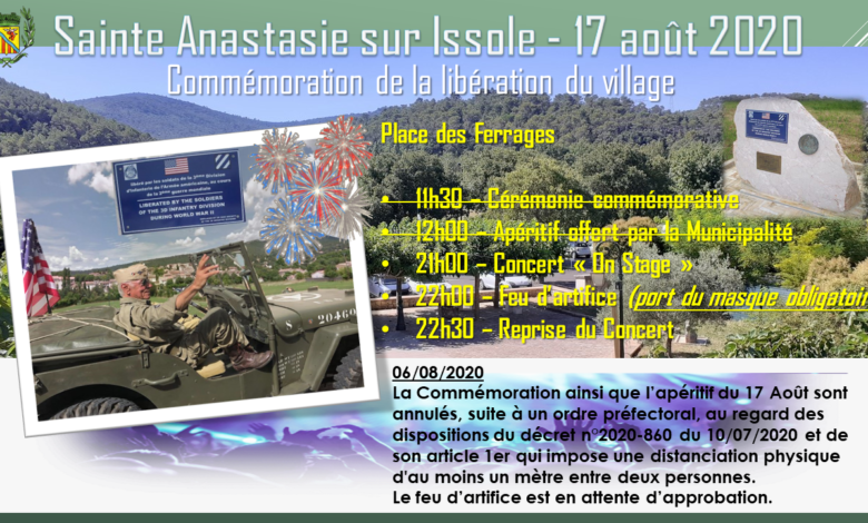 Photo of Commémoration Libération du Village – 17 août 2020