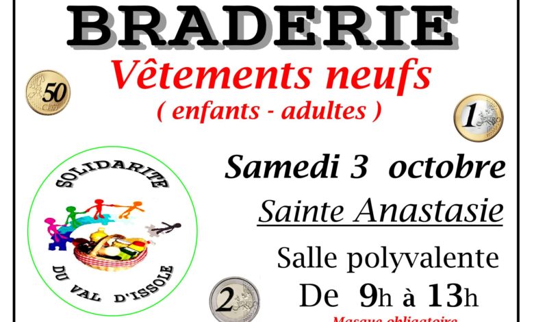 Photo of Braderie – Solidarité du Val d’Issole – Samedi 03 octobre