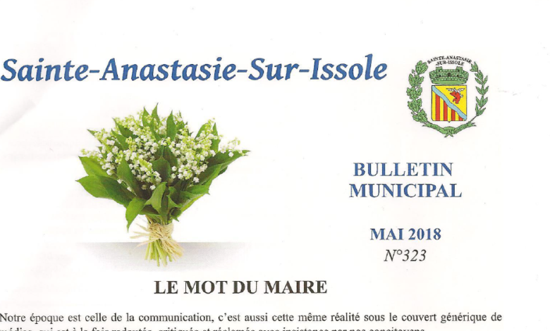 Photo of Bulletin Municipal Mai 2018