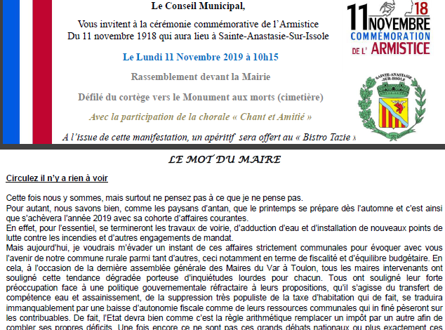 Photo of Bulletin Municipal Septembre 2019