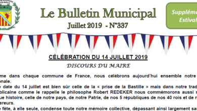 Photo of Bulletin Municipal Supplément Estival Juillet 2019